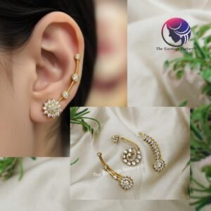 Traditional Antique Premium Ear Cuff AD Stone Earrings