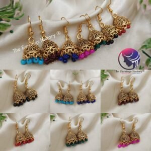 Trending Golden Colour Beads Hook Jhumka