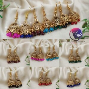 Trending Golden Colour Beads Hook Jhumka