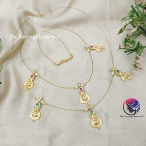 Trending Invisible Golden Lakshmi Stone Necklace