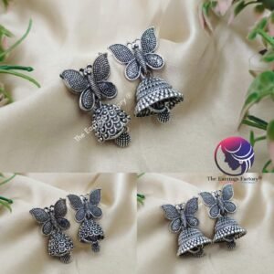 Trending Butterfly Silver Jhumka