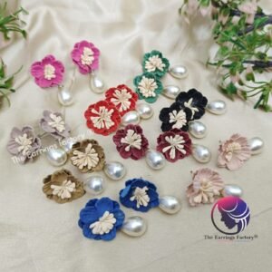 Western Floral Pearl Drop fancy earrings