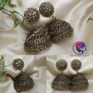 Trending Oxidised Mehandi Big Jhumka
