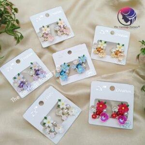Western Floral crystal stone fancy studs
