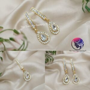 Western Golden stone drop earrings