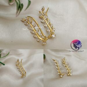 Traditional Antique Premium Ear Cuff AD Stone Earrings