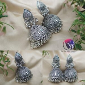 Trending Silver Metal Beads Jhumka