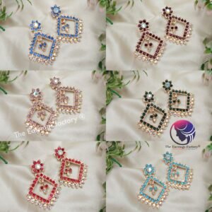 Trending Rose Gold Blinking Stone Party wear earrings