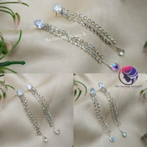 Western Silver Stone Drop earrings