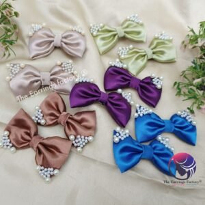 Satin Hair Bow Clips