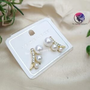 Korean Two Wear Pearl Stone Studs