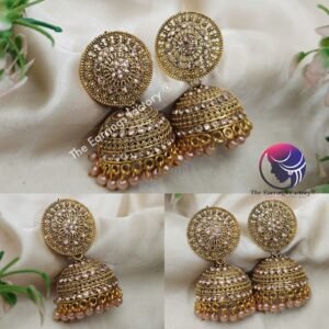 Traditional Golden Stone Jhumka