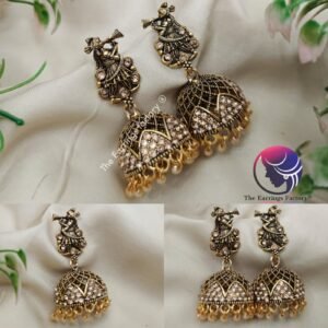 Traditional Golden Doll Stone Jhumka