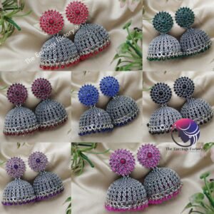 Trending Weightless Silver Stone Big Jhumka