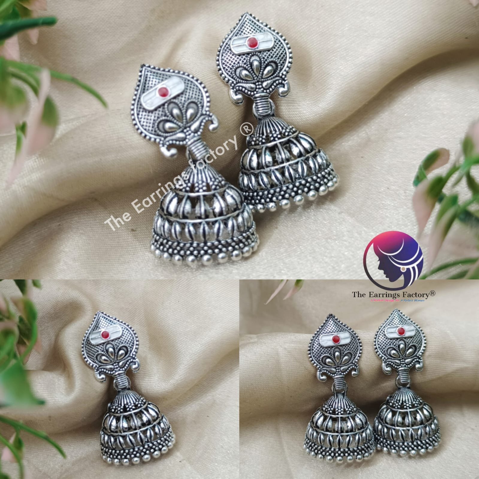 Traditional Silver Vel Jhumka