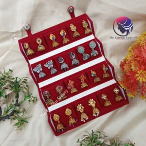 Set of 12 pair Earrings With Folding Jewellery box