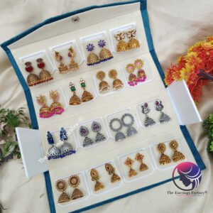 Set of 16 pair Earrings With Folding Jewellery box ki