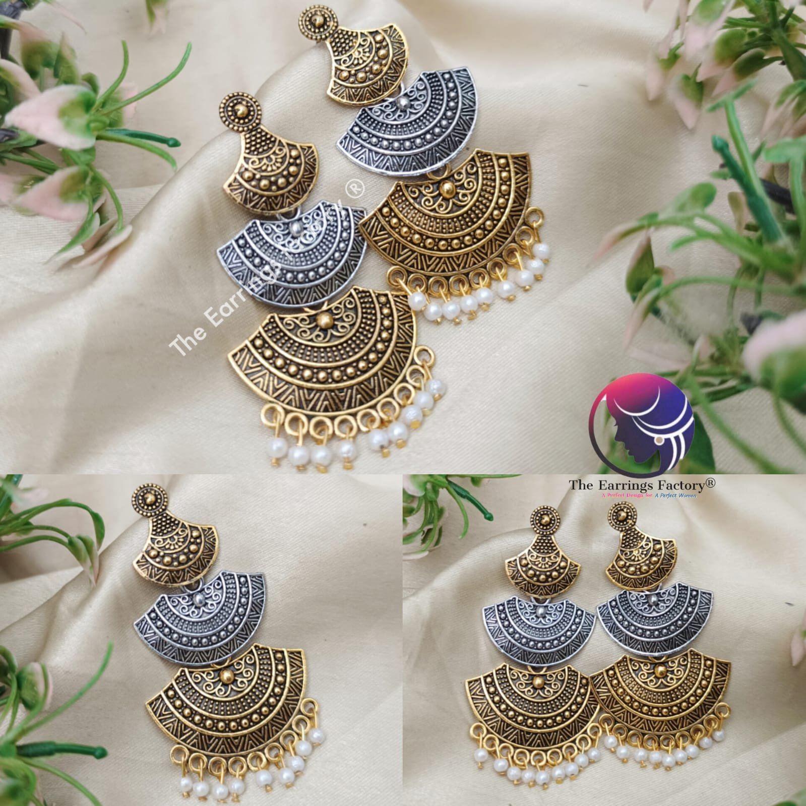 Trending Weightless Gold And Silver Mix Two Layer Earrings