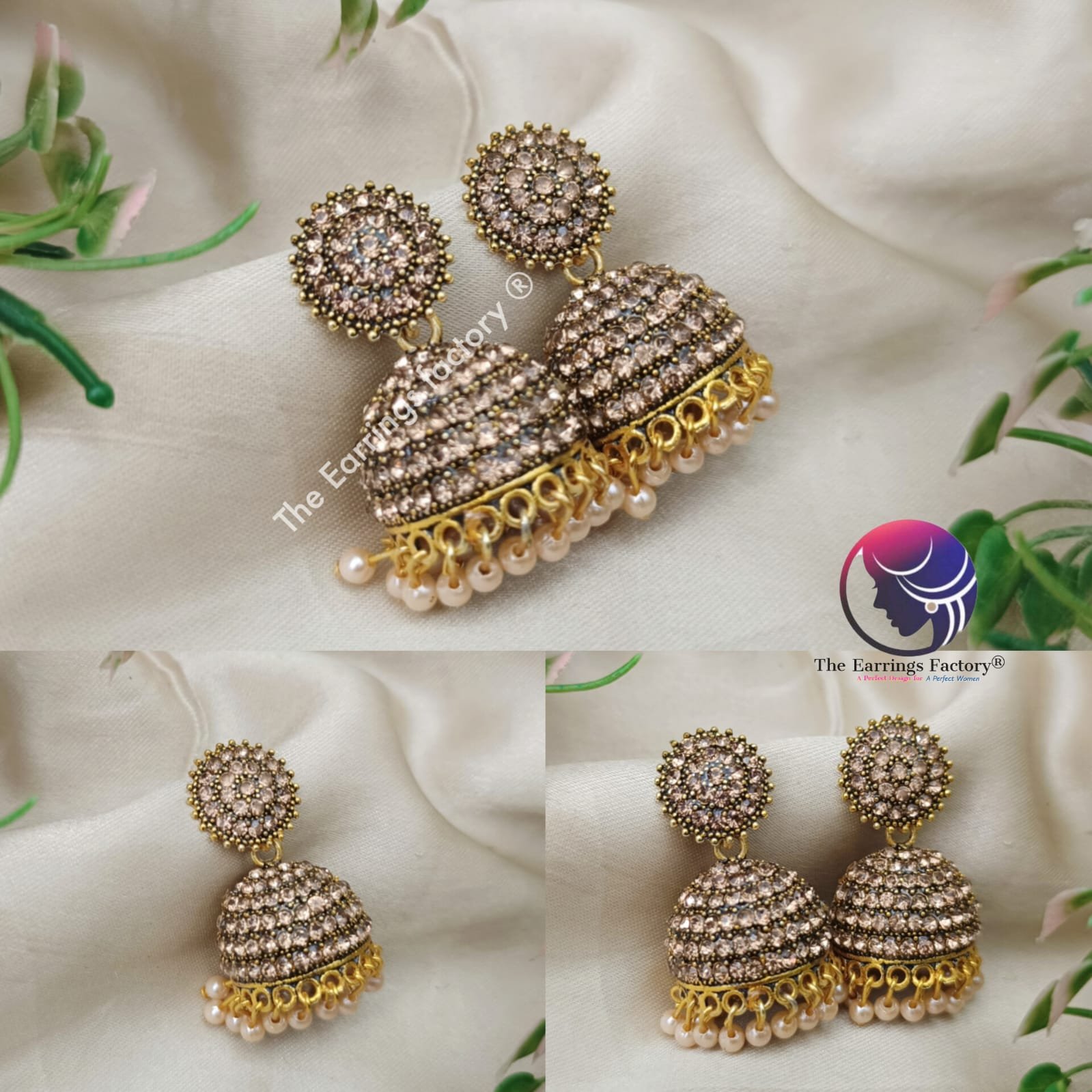 Trending Golden Stone Jhumka