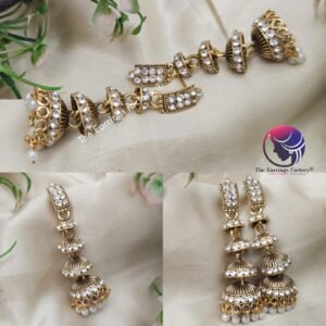 Trending Weightless Golden Stone Layer Long Jhumka