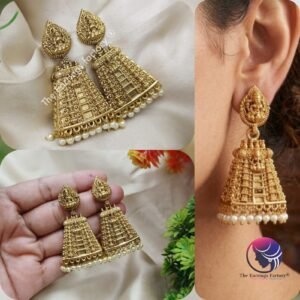 Traditional Gopuram Antique Lakshmi Jhumka