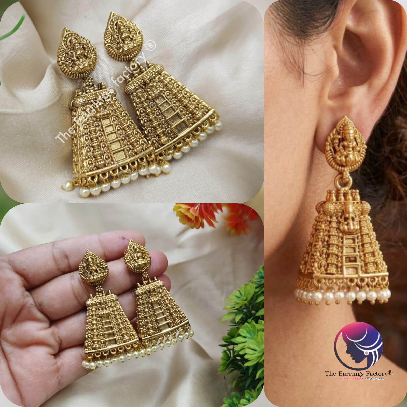 Traditional Antique Lakshmi Jhumka