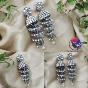 Trending Weightless Golden Layer Pearl Beads stone Long Jhumka