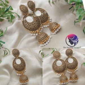 Trending Weightless Golden Pearl Beads Long Jhumka
