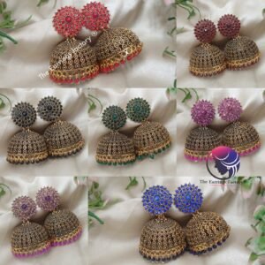 Trending Weightless Golden Stone Big Jhumka