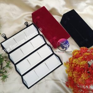 Velvet 12 earrings Organizer Folding Box