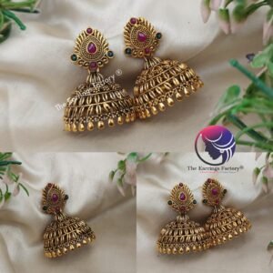 Trending Golden Multi Stone Jhumka