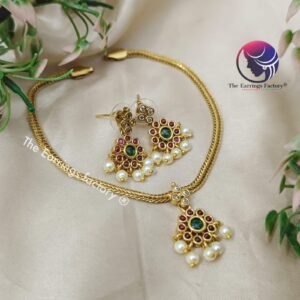 Trending Antique Multi Stone Neckset with Earrings