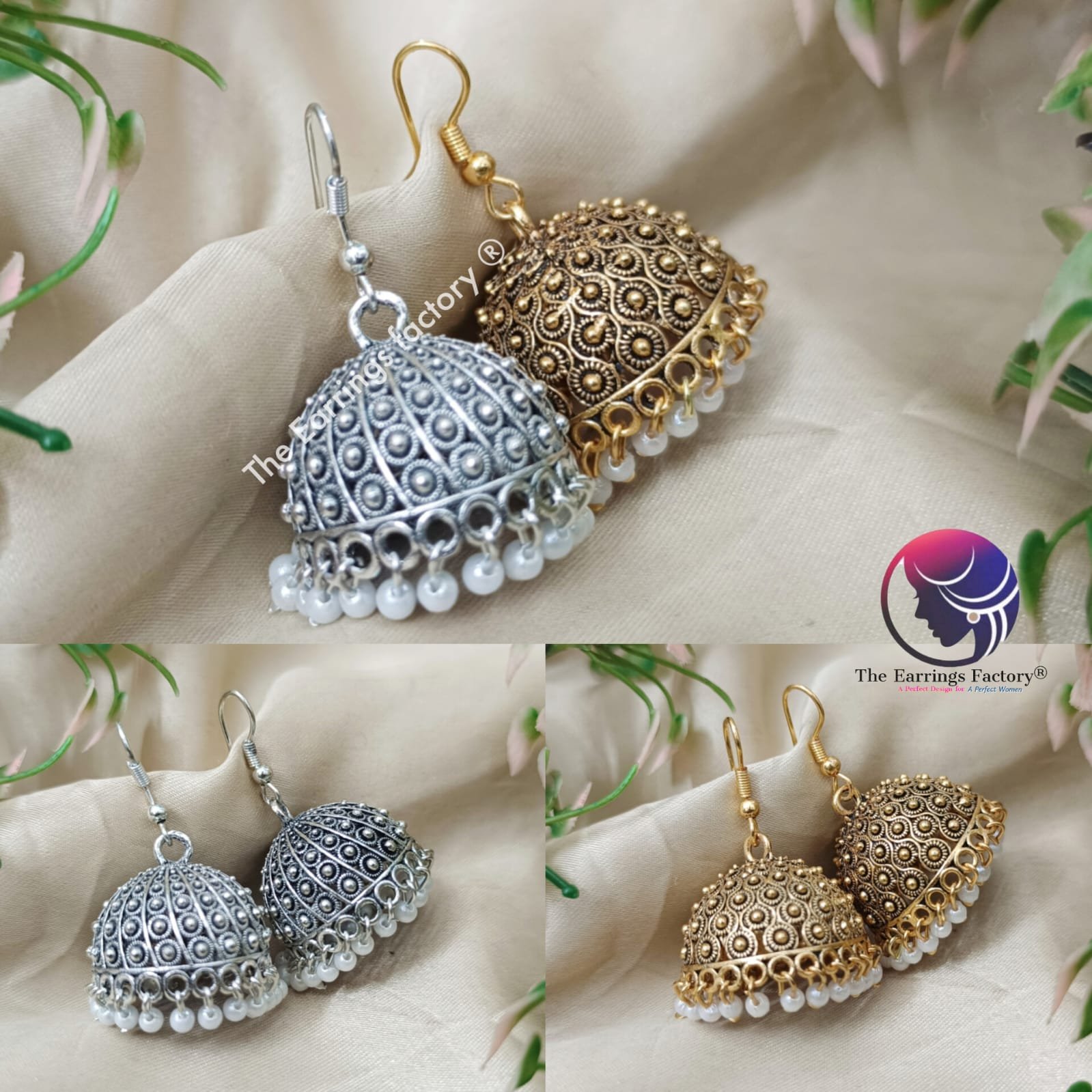 Trending Weightless Golden | Silver Hook jhumka