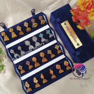 Set of 12 pair Earrings With Folding Jewellery box
