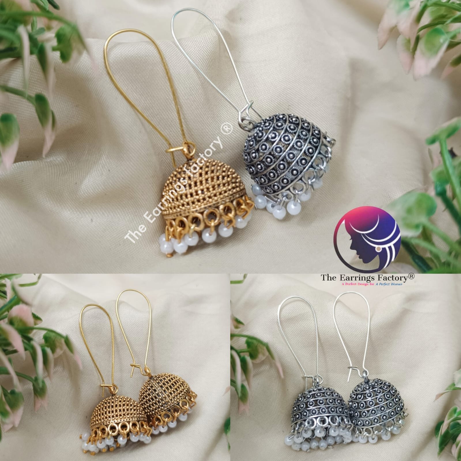 Traditional Golden | Silver Hoop Jhumka