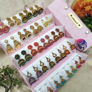 Set of 20 pair Earrings With Folding Jewellery box