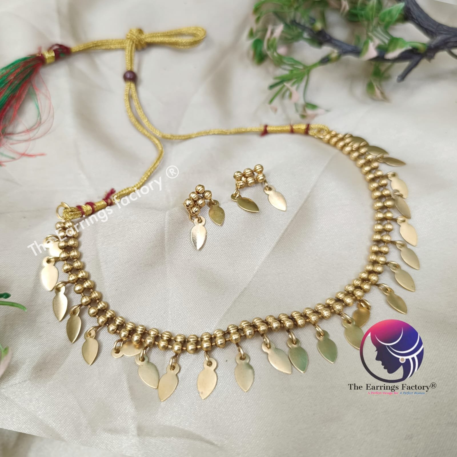 Trending Antique Stylish Elakkuthali Neckset with Earrings