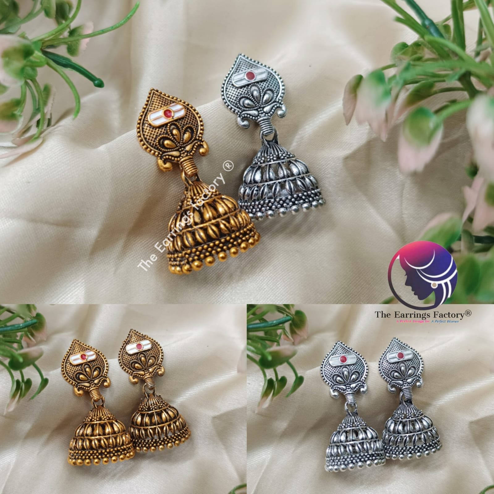 Traditional Silver | Golden Vel Jhumka