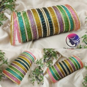 Trending Raindrop Glass Bangles Set