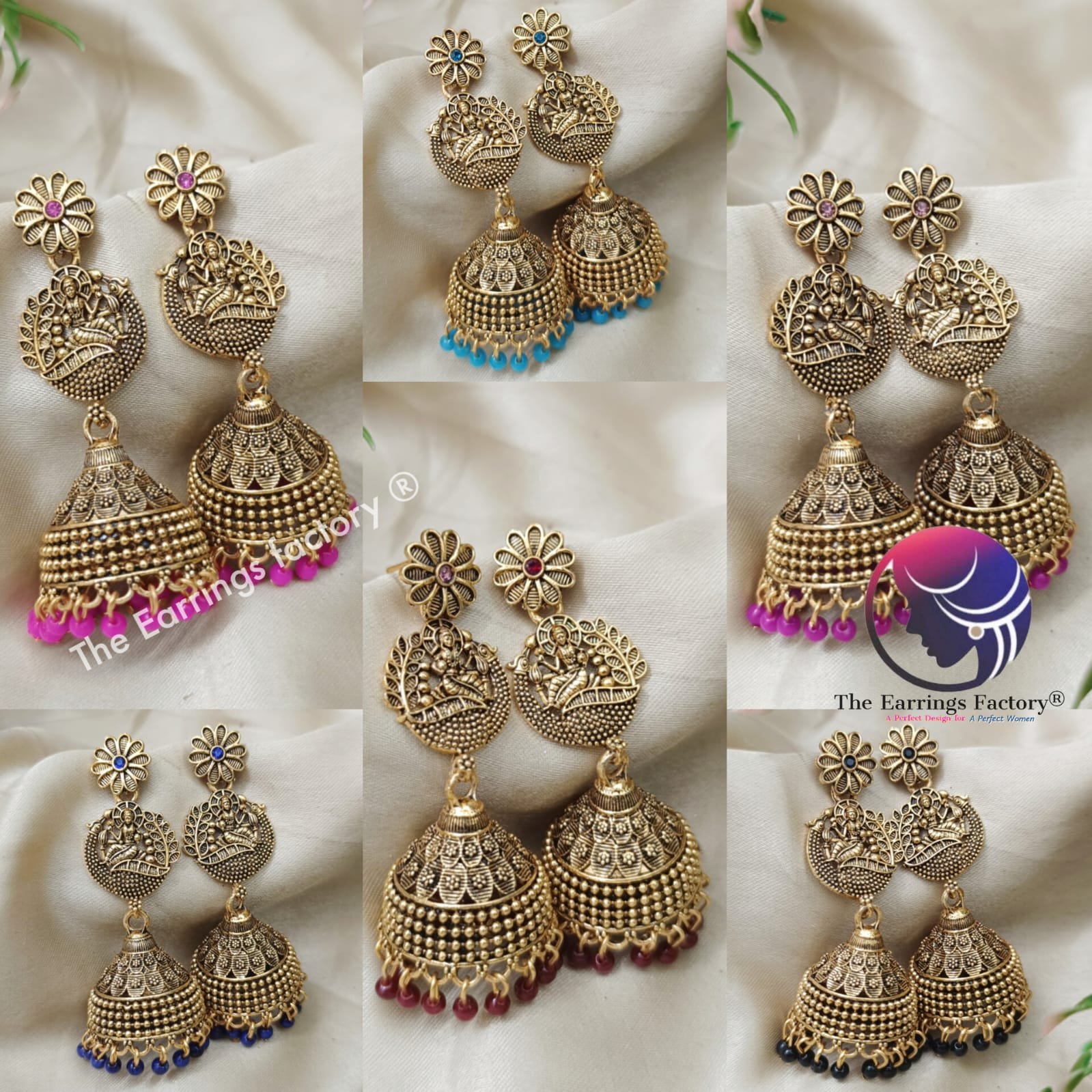 Traditional Weightless Golden Colourful Pearl beads Long Jhumka
