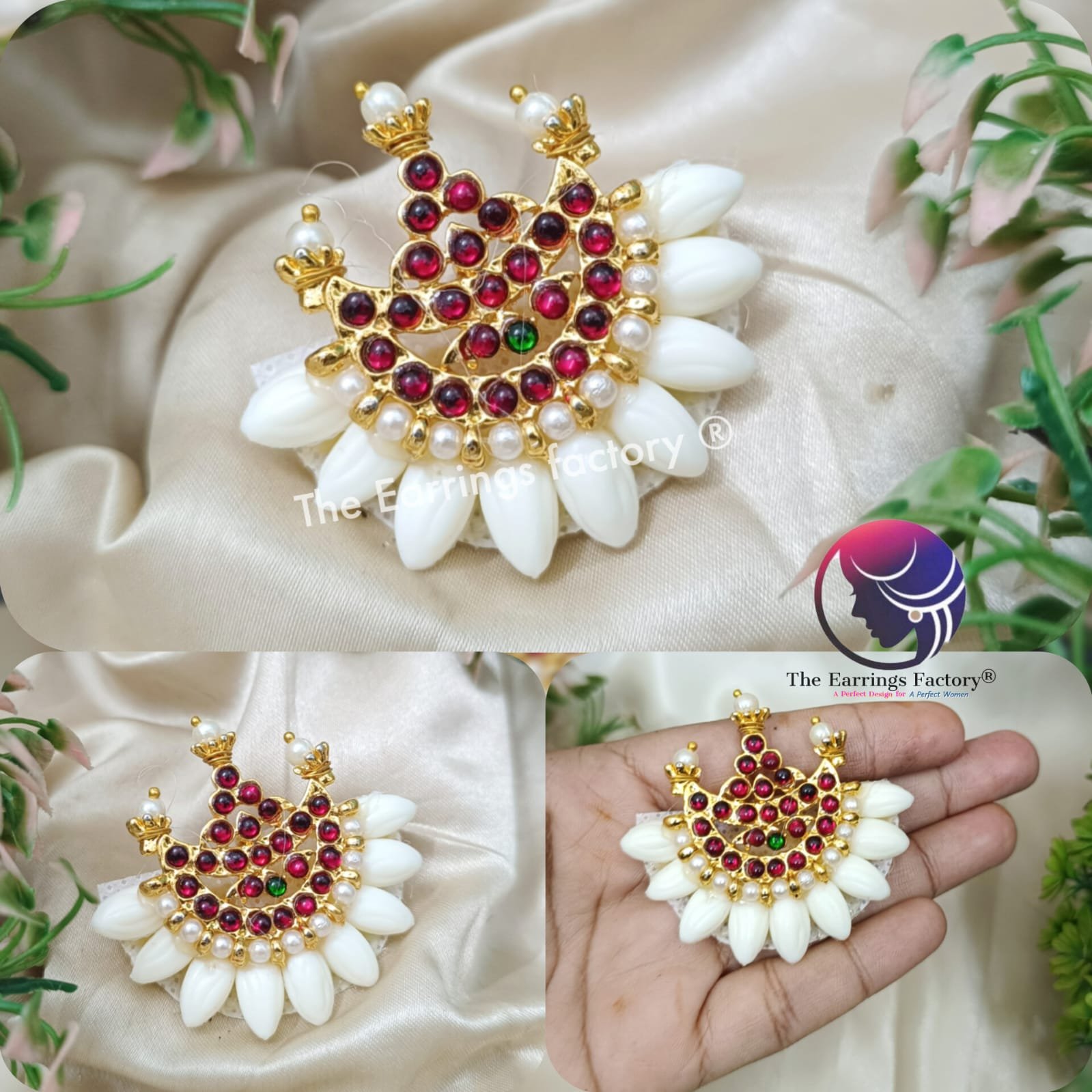 Trending Artificial  Plastic Jasmine Stone Hairclip