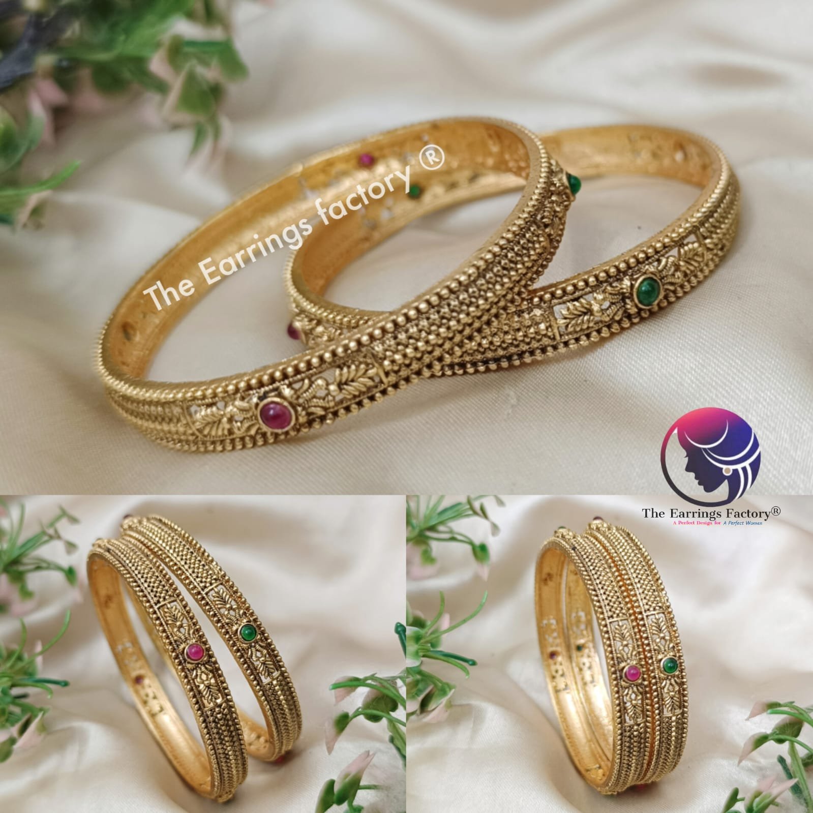 Traditional Antique Multi Stone Bangles