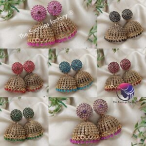 Trending Weightless Golden Stone Big Jhumka