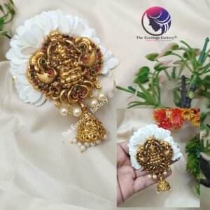 Trending Artificial Jasmine Lakshmi Jada Billa Stone Hairclip